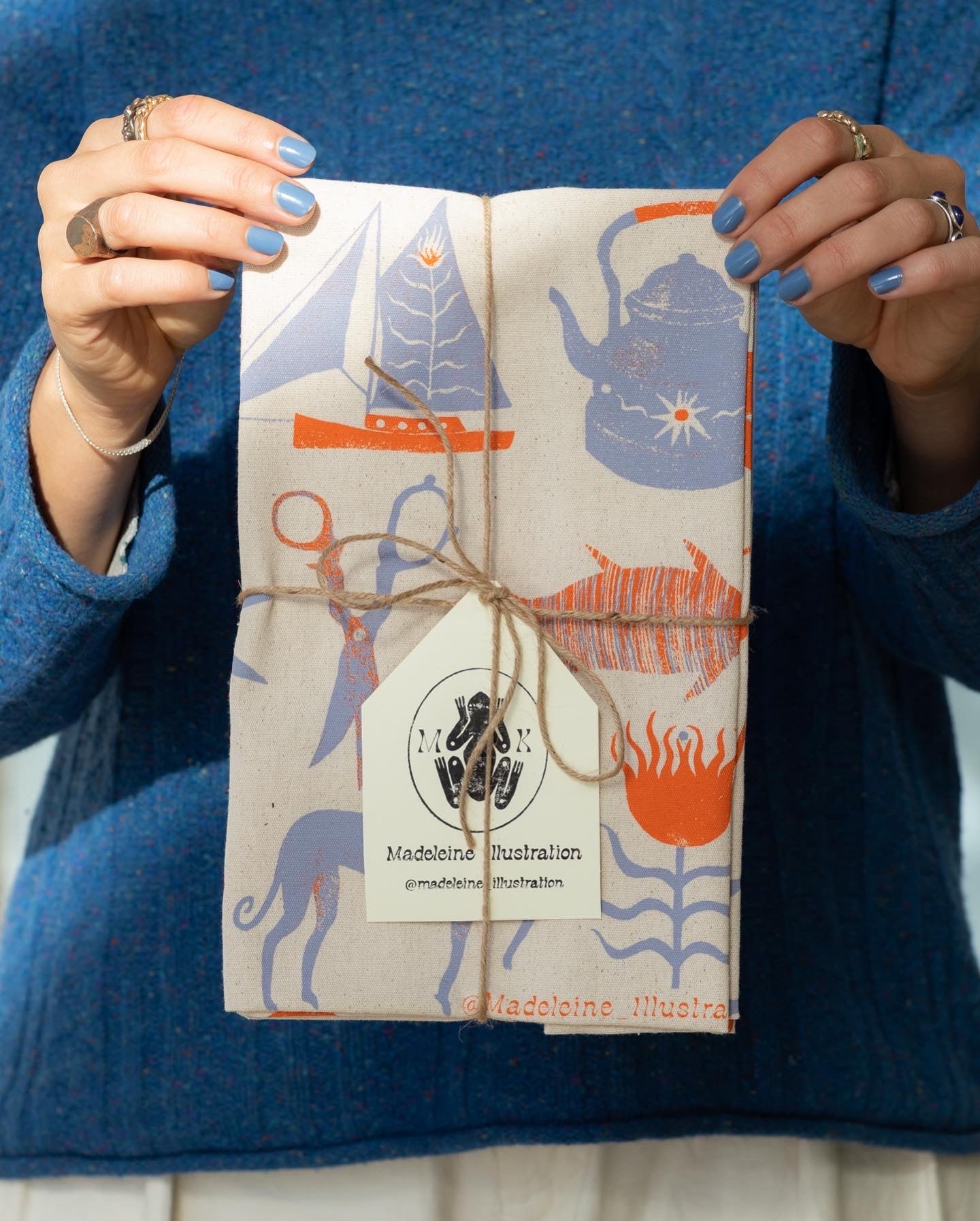 Screen Printed Tea Towel