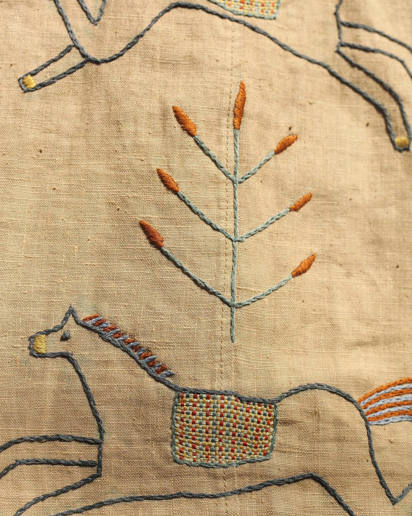 Hand Embroidered Horse and Flowers Waistcoat