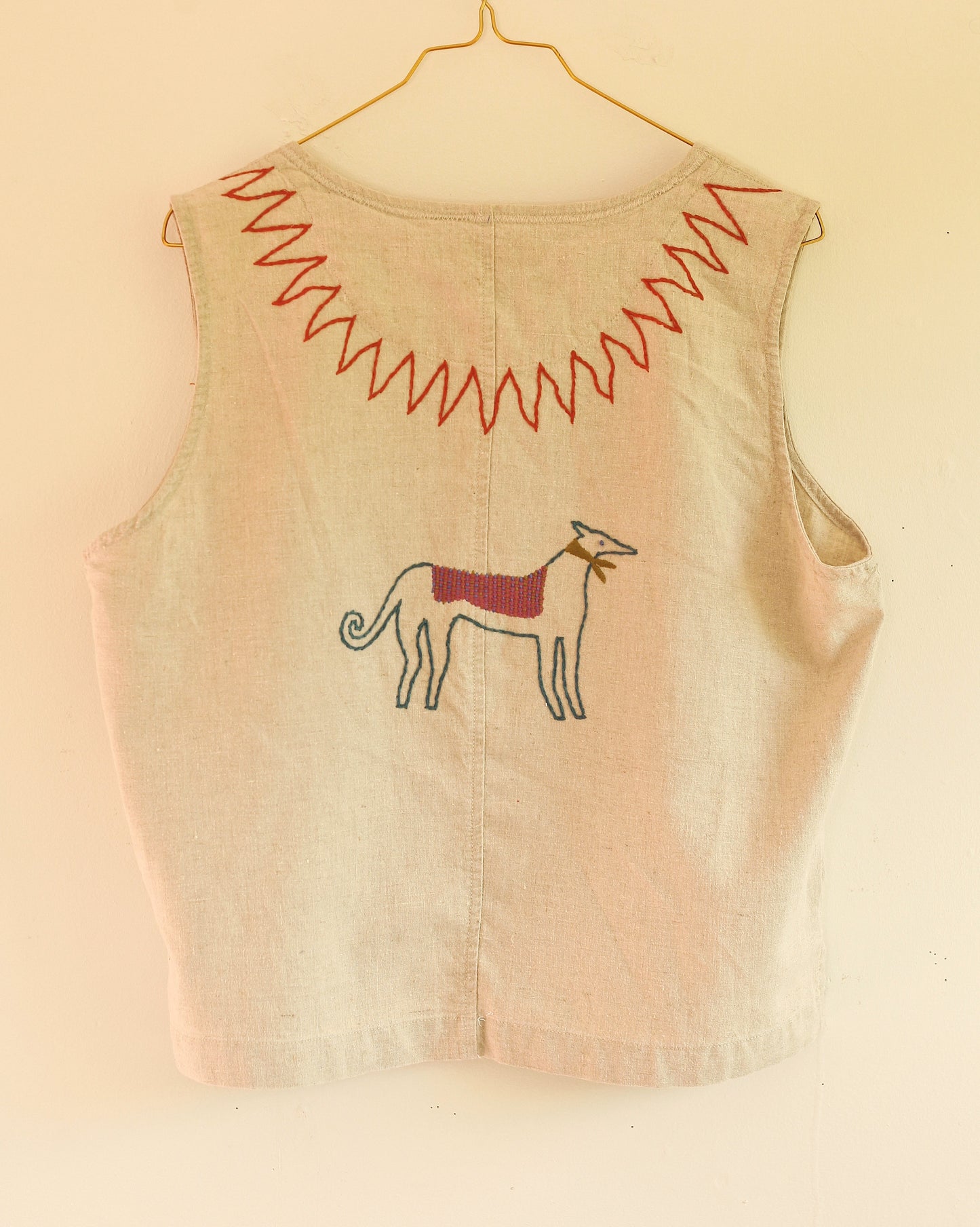Hand Embroidered Folk Vest