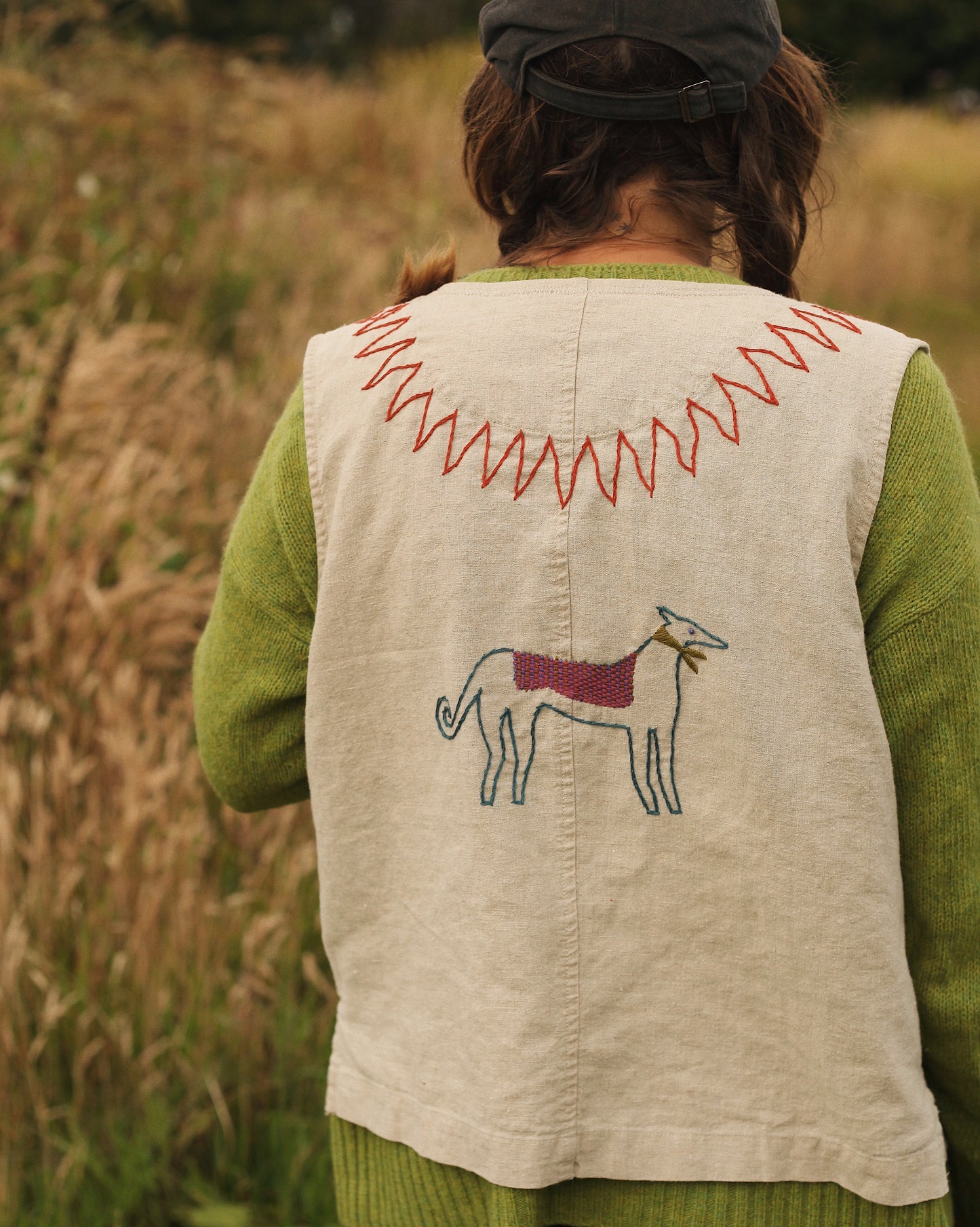 Hand Embroidered Folk Vest