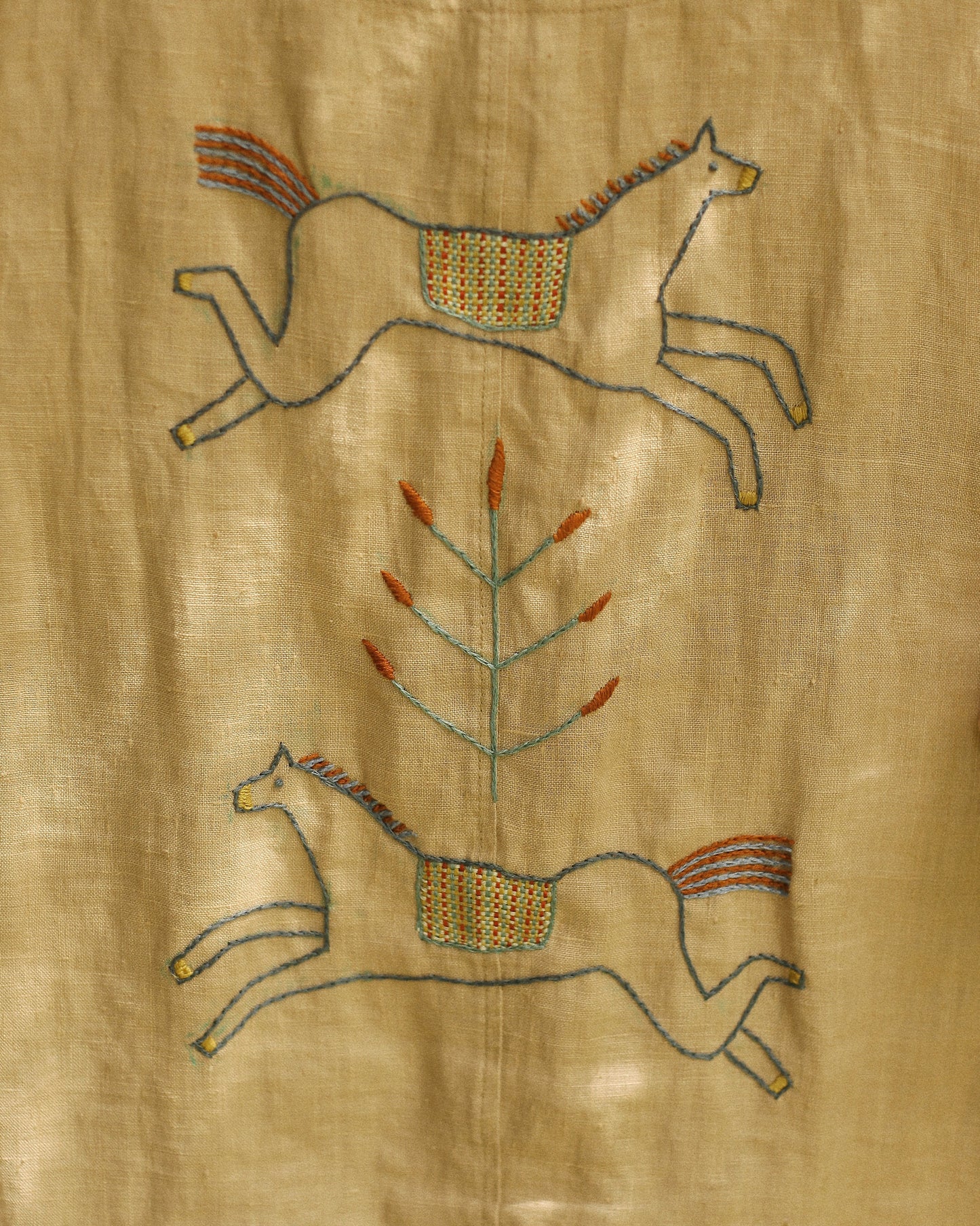 Hand Embroidered Horse and Flowers Waistcoat