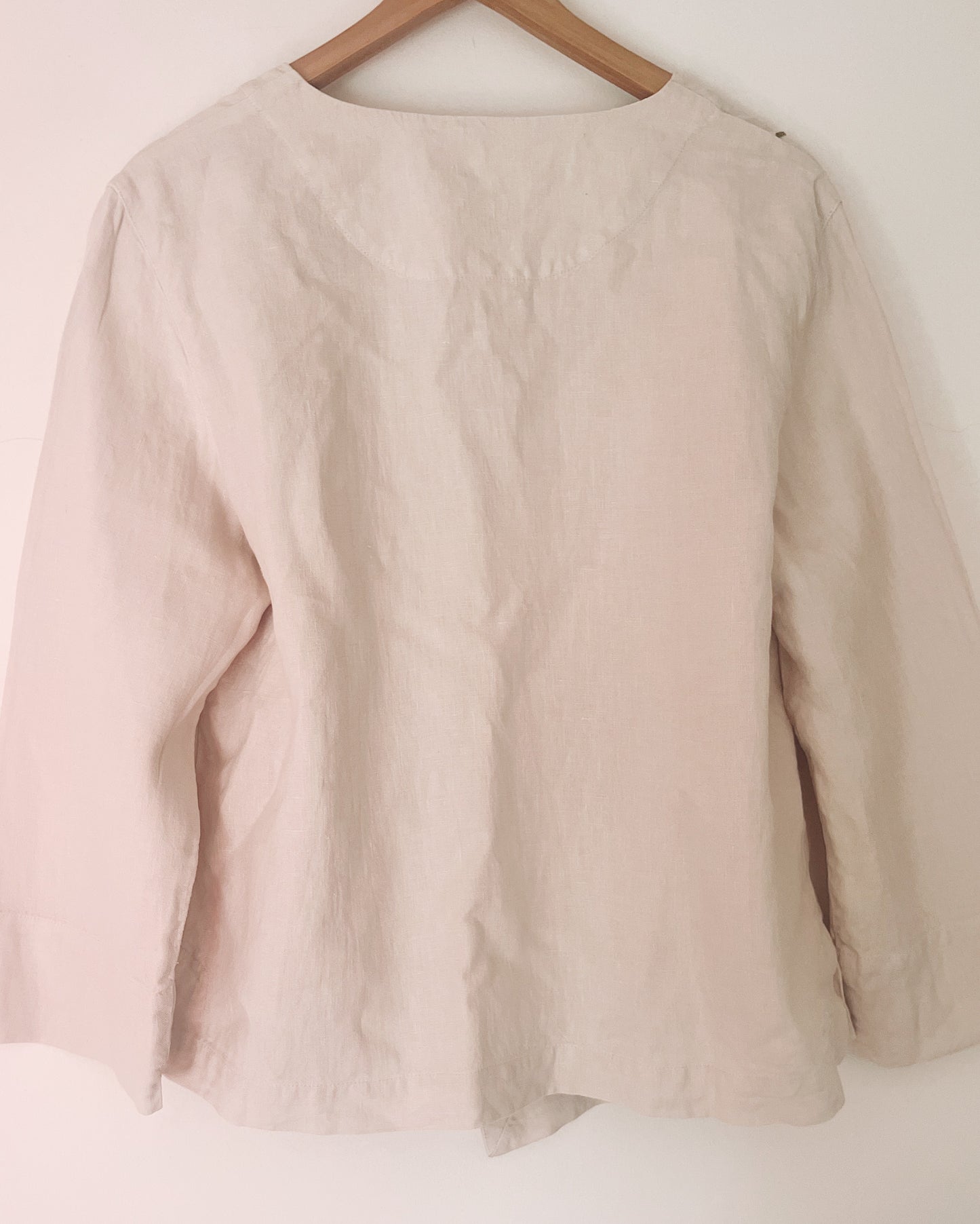 Asymmetrical Wrap Top ~ Hand Embroidered Fish