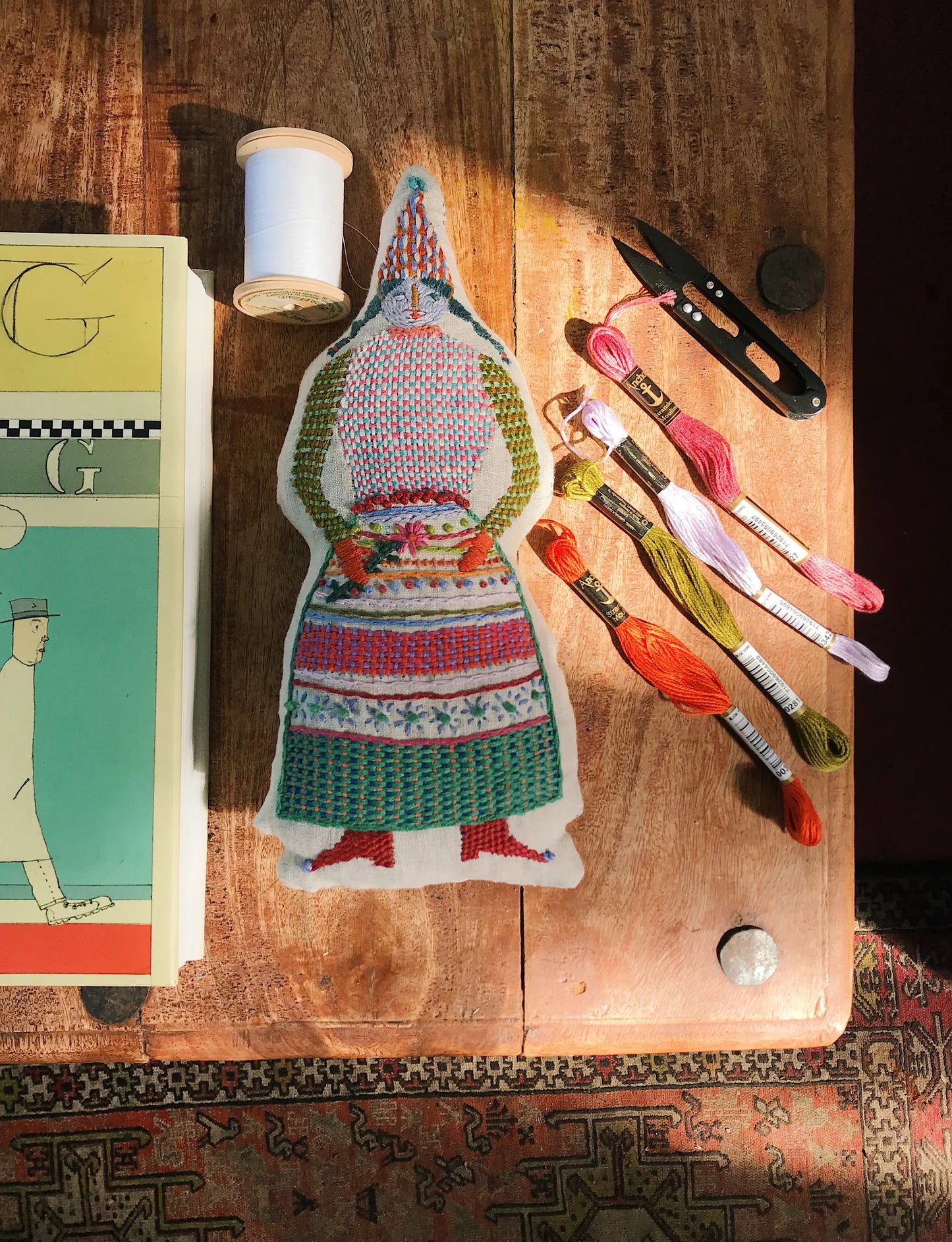 Hand Embroidered Doll