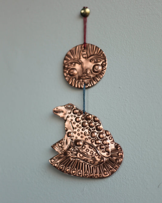 Copper Frog Ornament