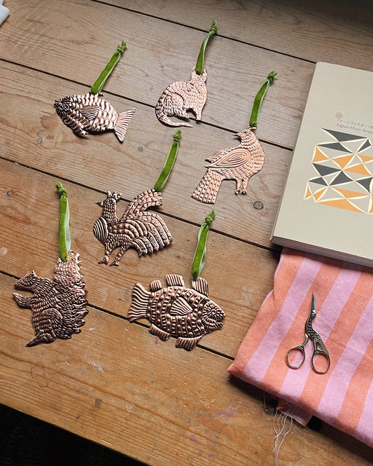 Copper Decoration Set Of 6