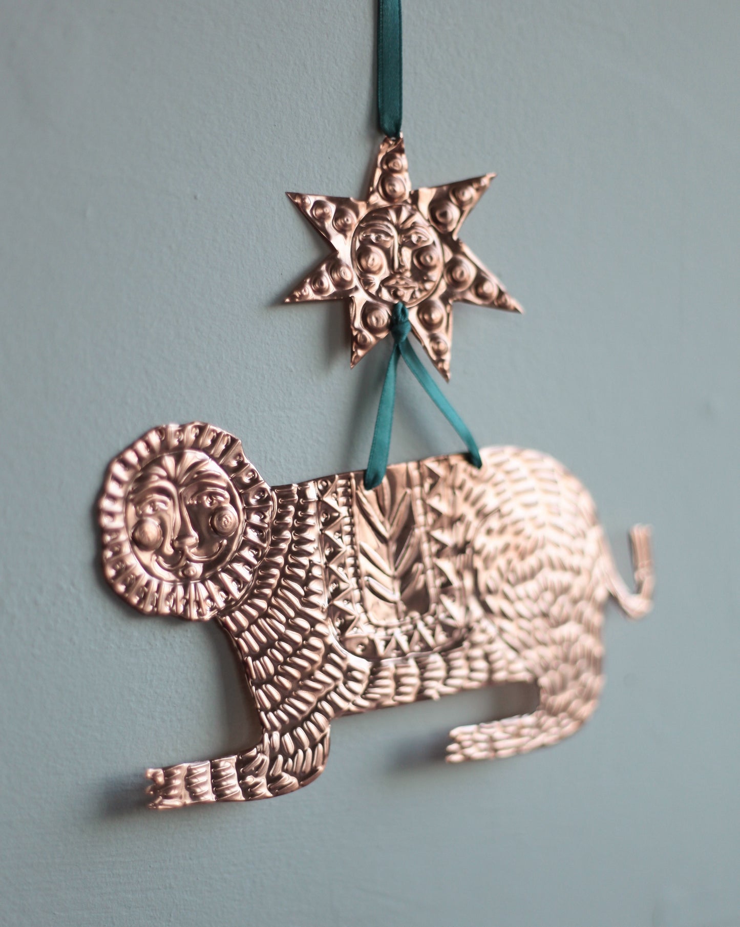 Copper Lion Wall Ornament