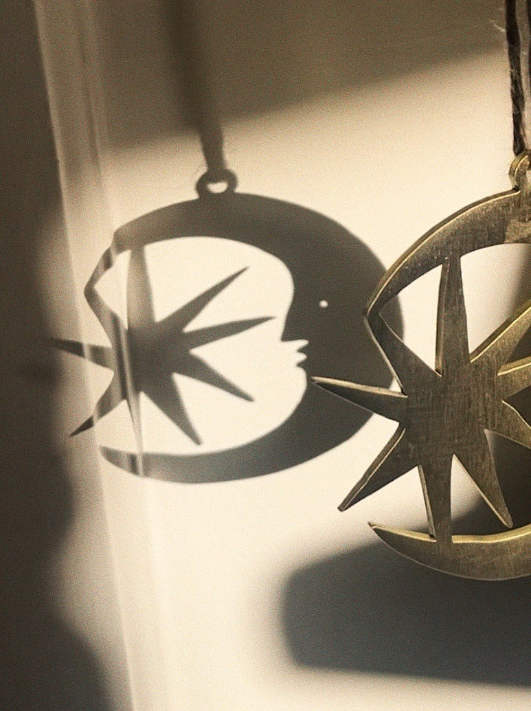 Brass Moon and Star