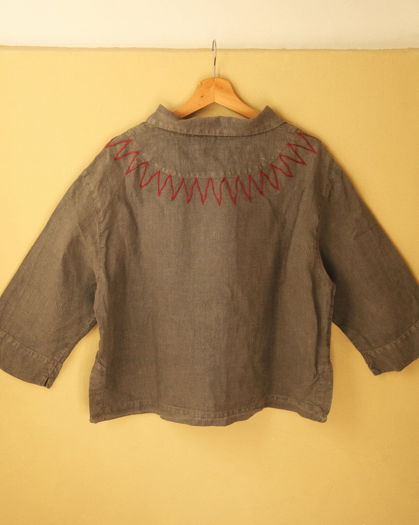 Hand Embroidered Long Dog Blouse