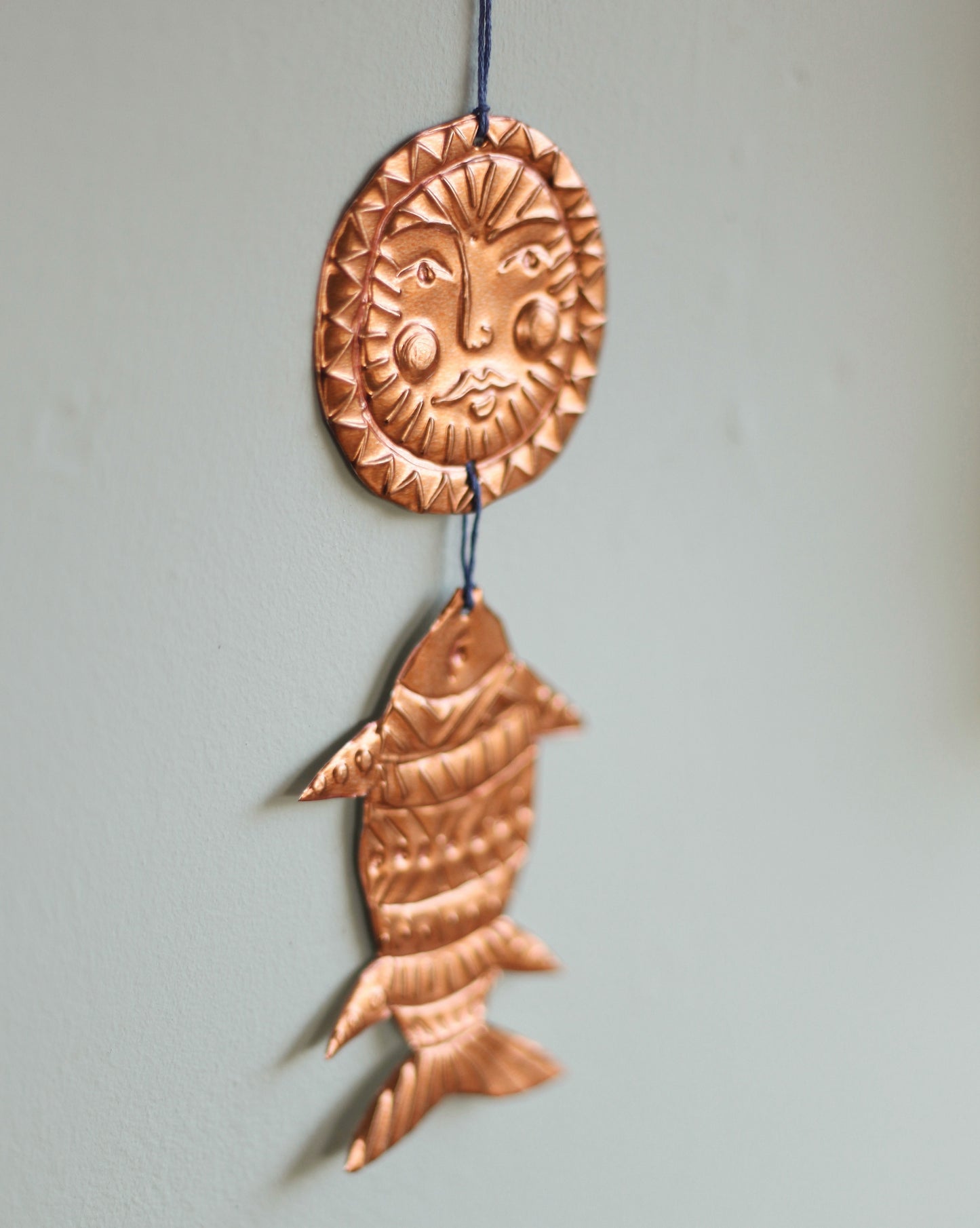 Tin Sun Fish Hanging Decoration