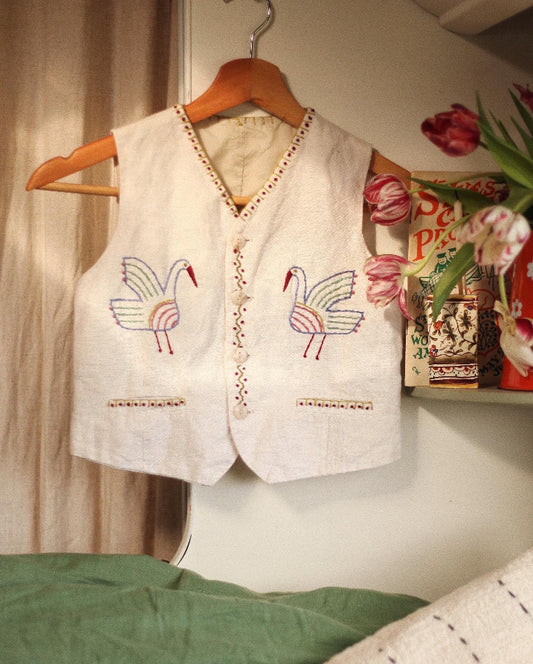 Hand Embroidered Children's Waistcoat
