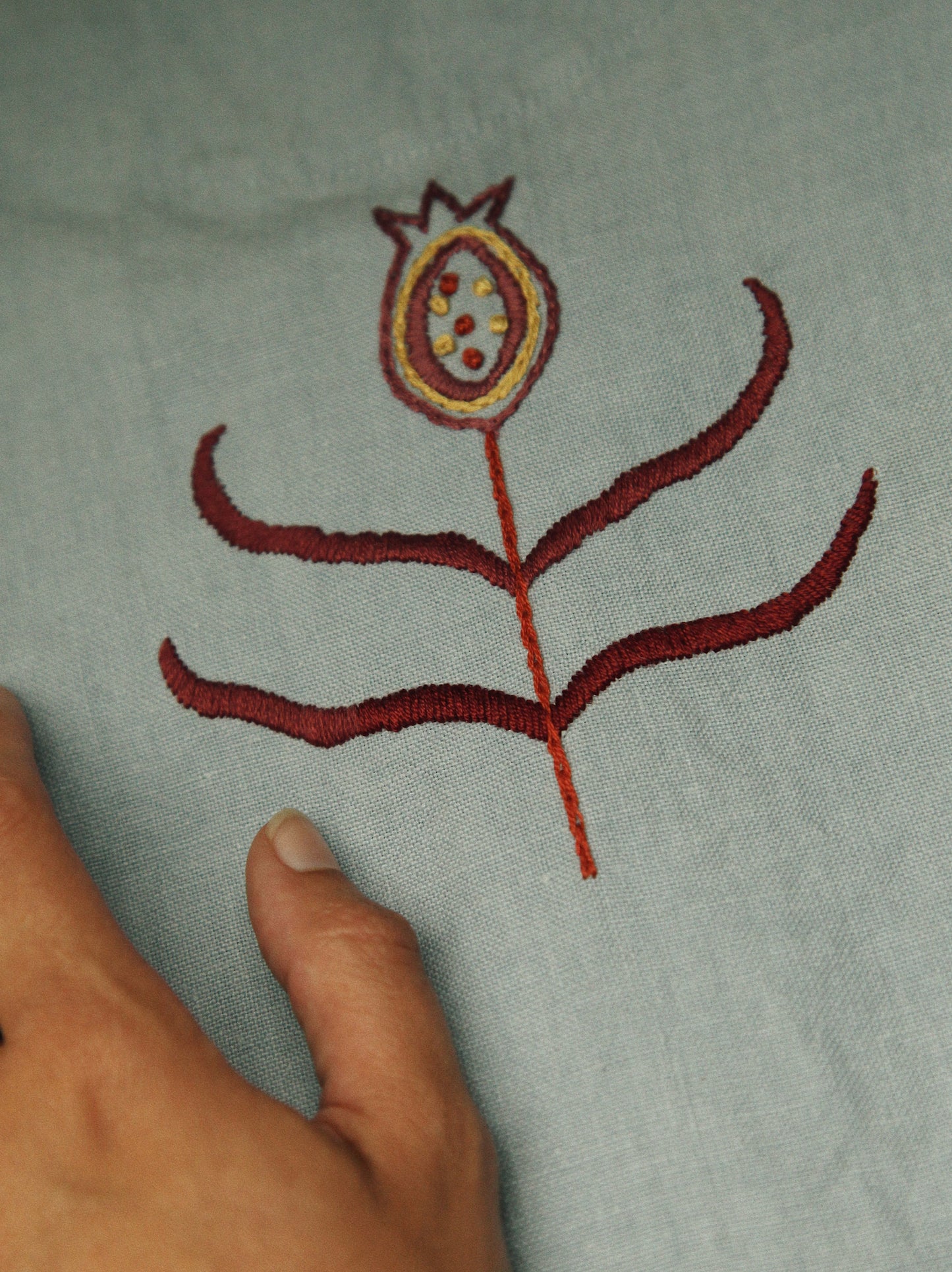 Hand Embroidered Rooster Vest