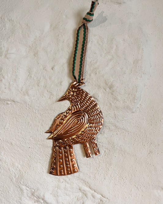 Copper Folk Bird Decoration