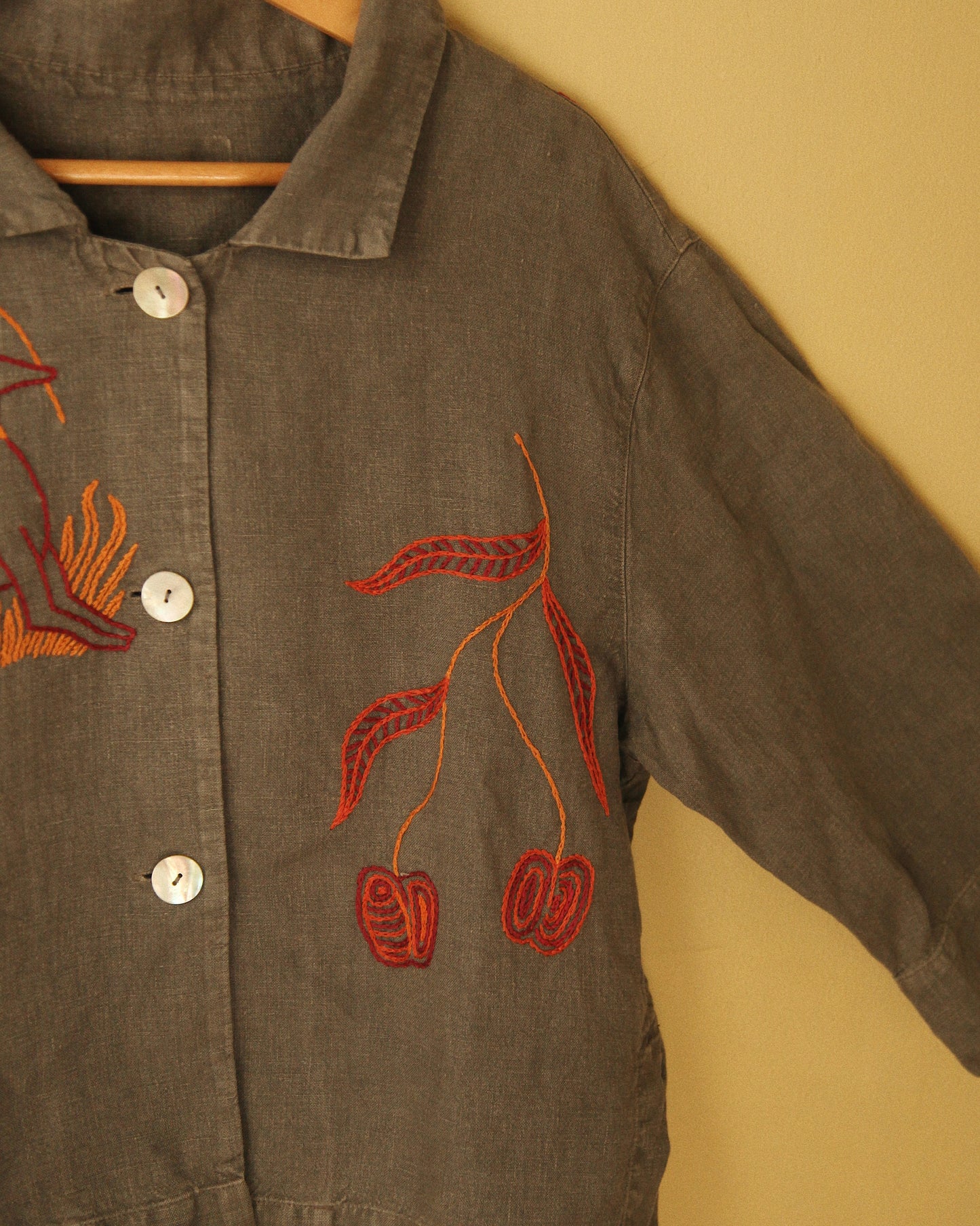 Hand Embroidered Long Dog Blouse