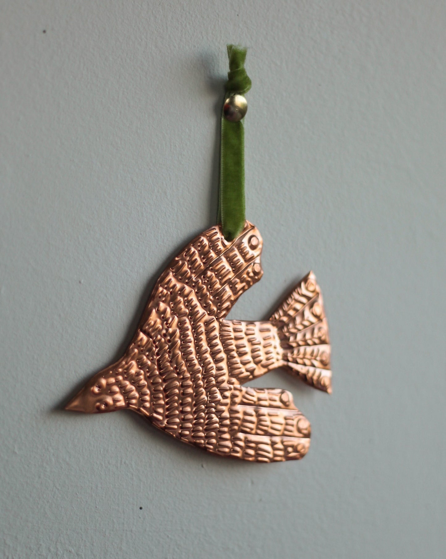 Copper Bird Ornament