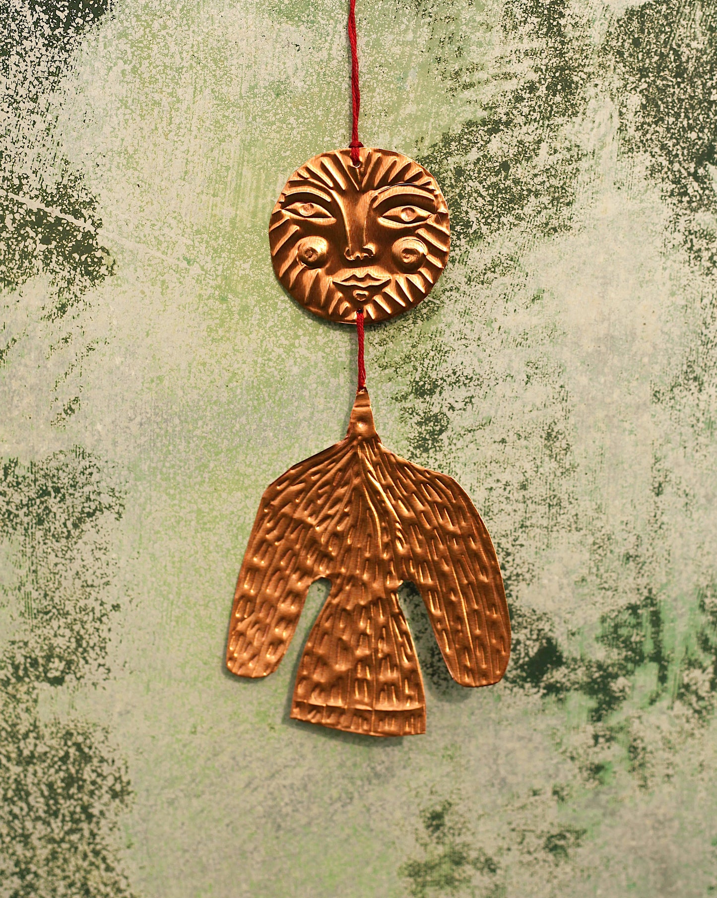 Handmade Embossed Tin Bird Decoration